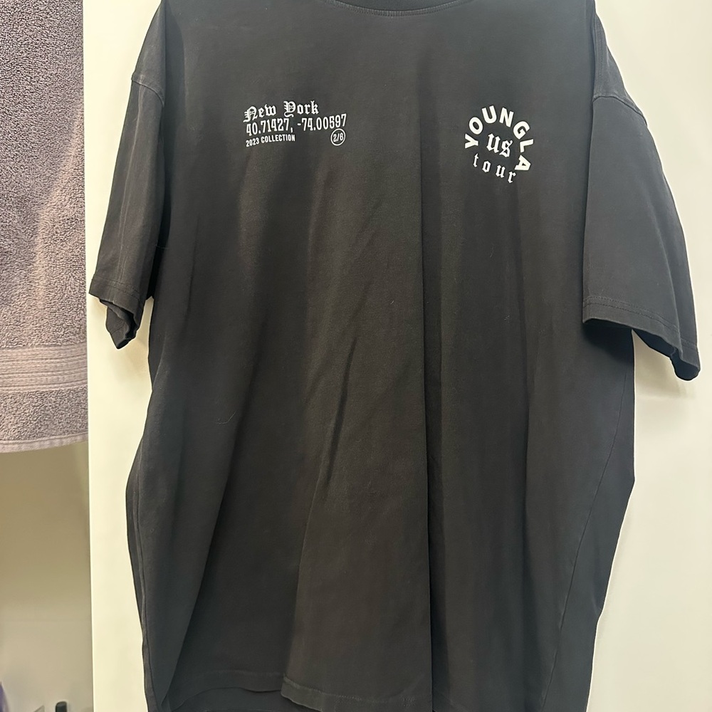 YoungLA Men’s XL Black Short Sleeve Tee Casual Cotton